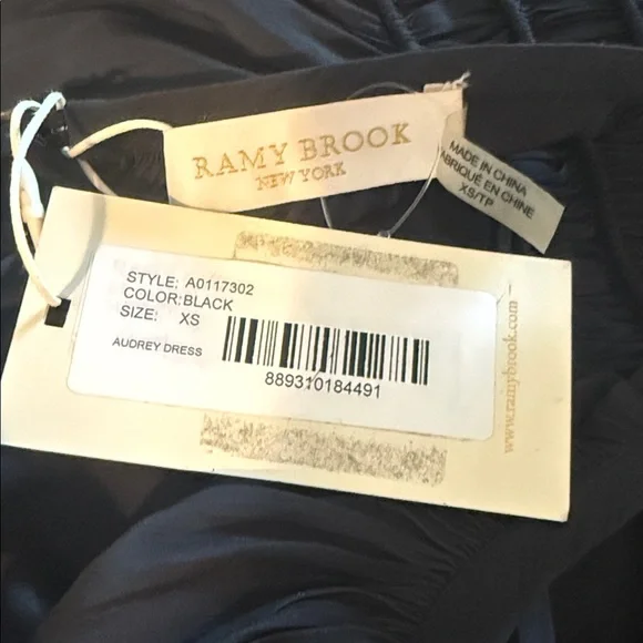 Ramy Brook Black Audrey Blouson Midi Dress NWT - Picture 8 of 9